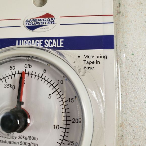 AMERICAN TOURISTER luggage scale & measuring tape 80lbs/36kg Max capacity - Picture 8 of 9